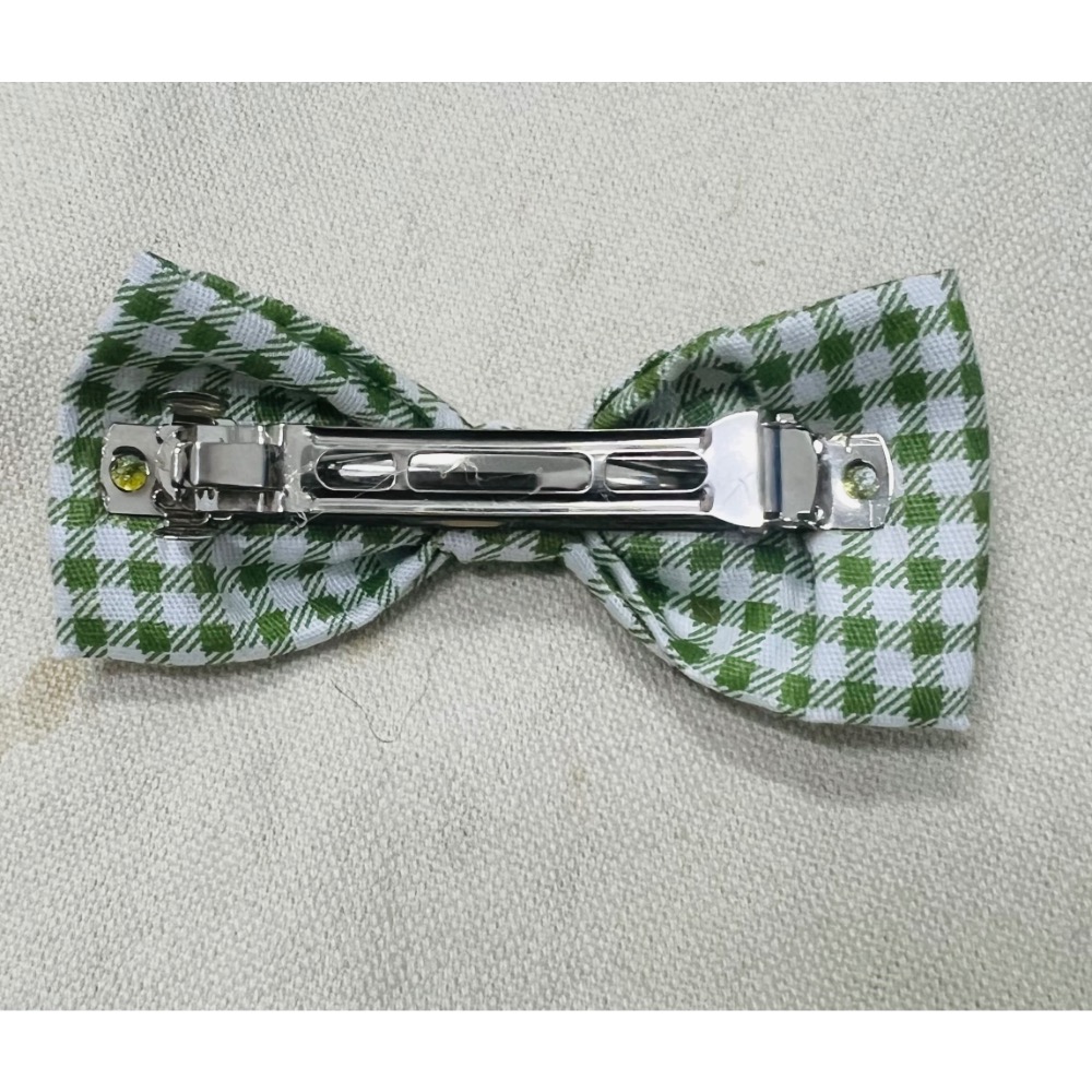 手作蝴蝶結布髮飾彈簧髮夾-細節圖3