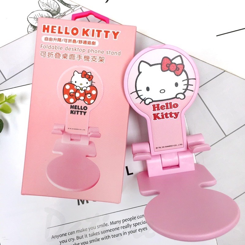 縮手機支架 HELLO KITTY 三麗鷗 Sanrio 凱蒂貓 手機支架 正版授權-細節圖8