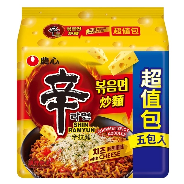 農心泡麵 心白菜辣、白醬風味、起司口味(炒麵)-細節圖3