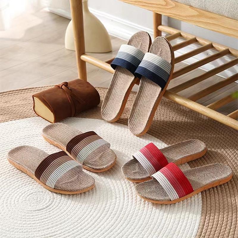 現貨 快速出貨 ｜ 夏日亞麻室內涼拖鞋 透氣防滑拖鞋室內涼拖鞋 eva鞋底 涼拖鞋 室內拖鞋 亞麻拖鞋 拖鞋-細節圖6