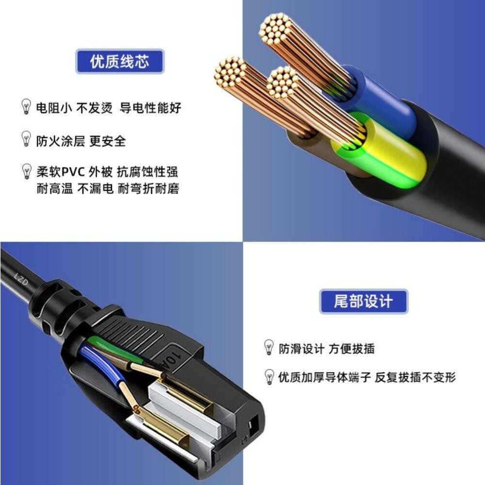 ♥台灣現貨♥台規電源線 品字接頭 1.5米-細節圖2