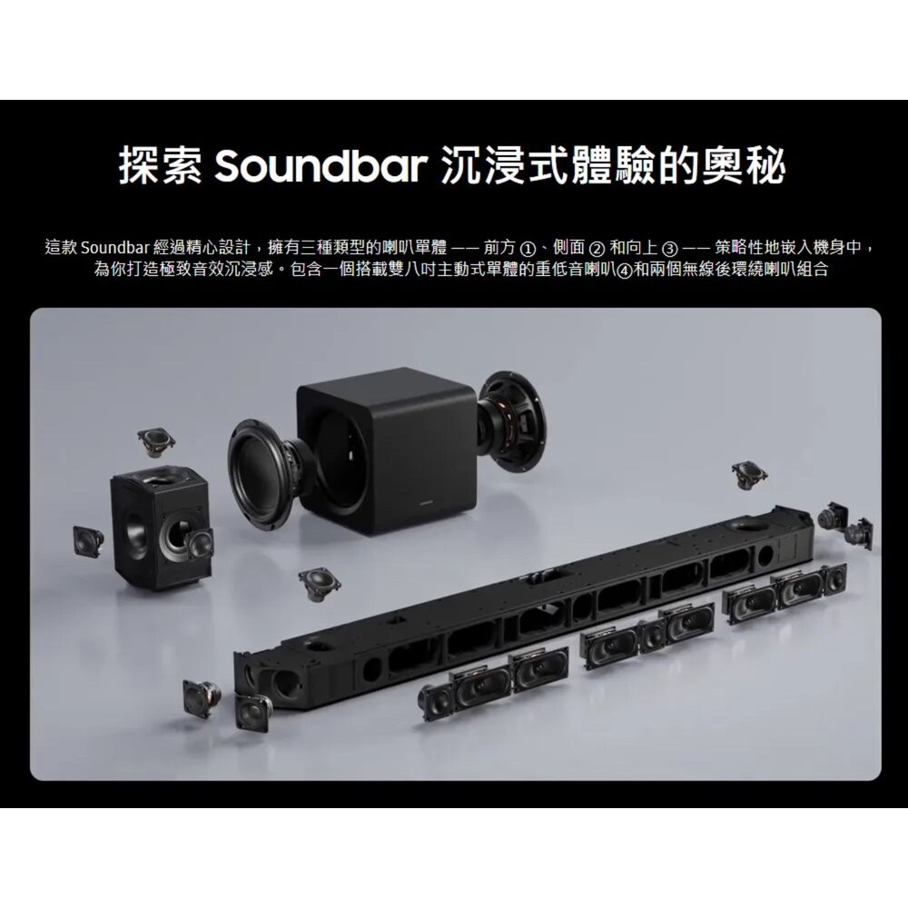 送腳架 三星 Q系列家庭劇院組 HW-Q990H/ZW  11.1.4聲道 990F接替-細節圖4
