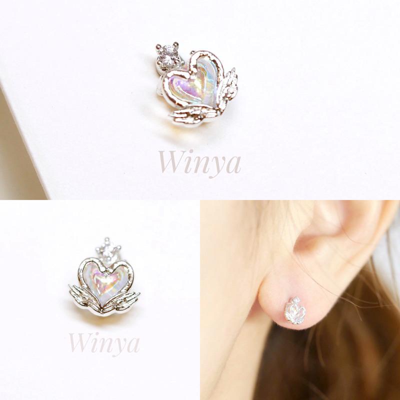 【Winya 韓國飾品 現貨 】正韓 🇰🇷 9款 亮彩 轉珠耳環 醫療鋼耳環 轉珠-細節圖8