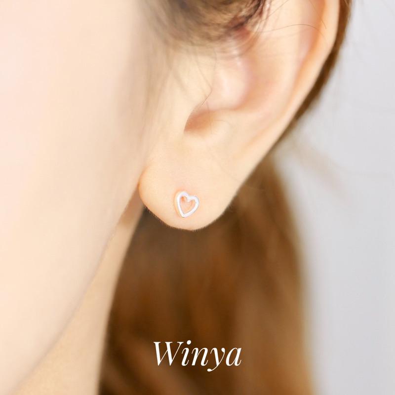 【Winya 韓國飾品 現貨 】正韓🇰🇷 925全純銀轉珠 可愛 狗狗 貓咪 愛心 轉珠耳環-細節圖5