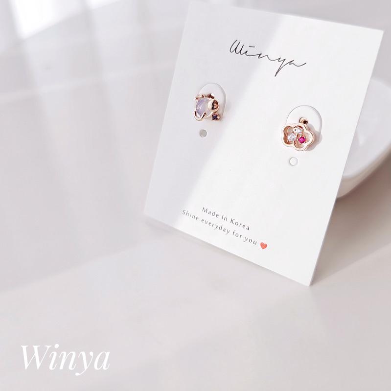 【Winya 韓國飾品 現貨 】正韓 小宇宙 耳環 星雲 星球 夾式耳環-細節圖4