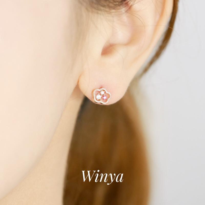 【Winya 韓國飾品 現貨 】正韓 小宇宙 耳環 星雲 星球 夾式耳環-細節圖6