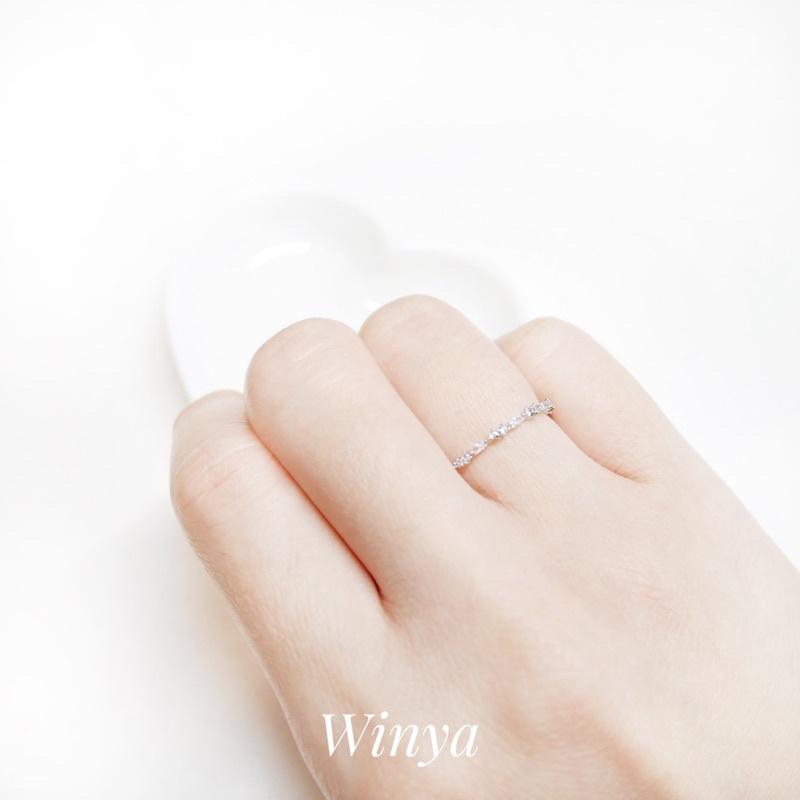 【winya 韓國飾品 現貨 】正韓 精緻 水晶 排鑽 戒指 水晶戒指 限量現貨-細節圖6