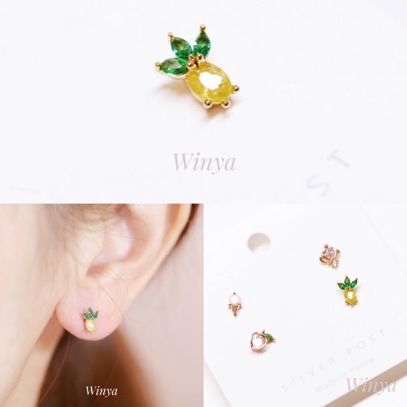 熱銷補貨到🔥【winya 韓國飾品 現貨 】正韓 10款迷你精緻 轉珠耳環 醫療鋼耳環 限量現貨-細節圖4