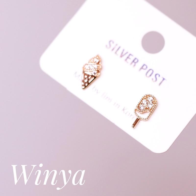 【winya 韓國飾品 現貨 】正韓 清涼冰品耳環 限量現貨-細節圖2