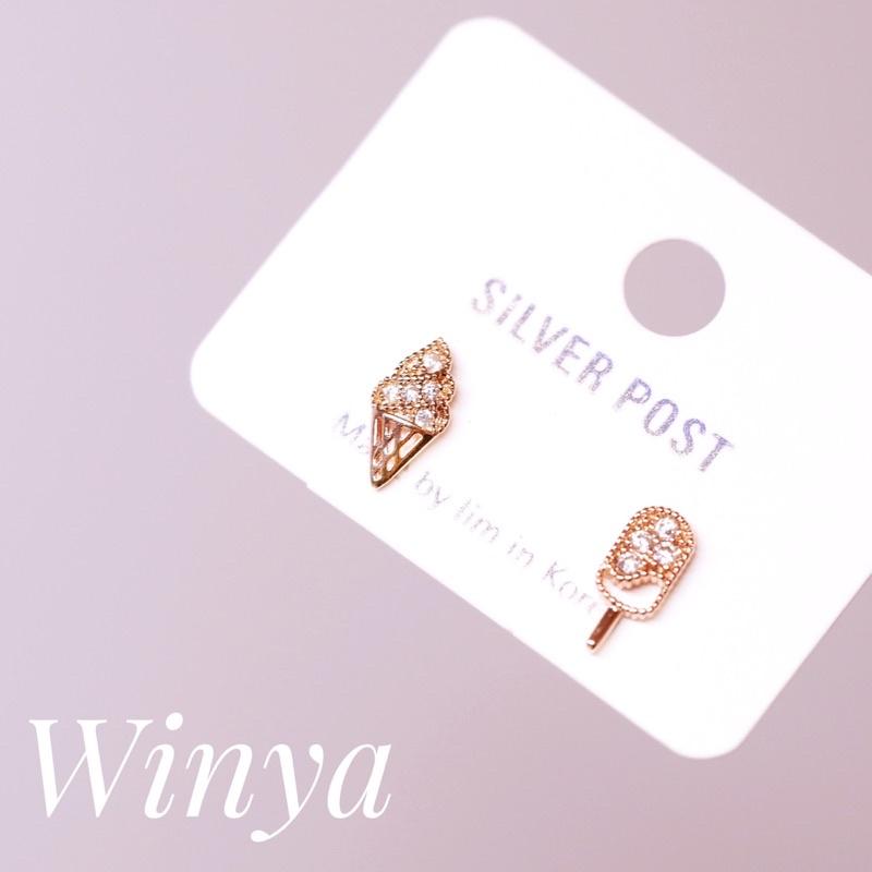 【winya 韓國飾品 現貨 】正韓 清涼冰品耳環 限量現貨-細節圖4