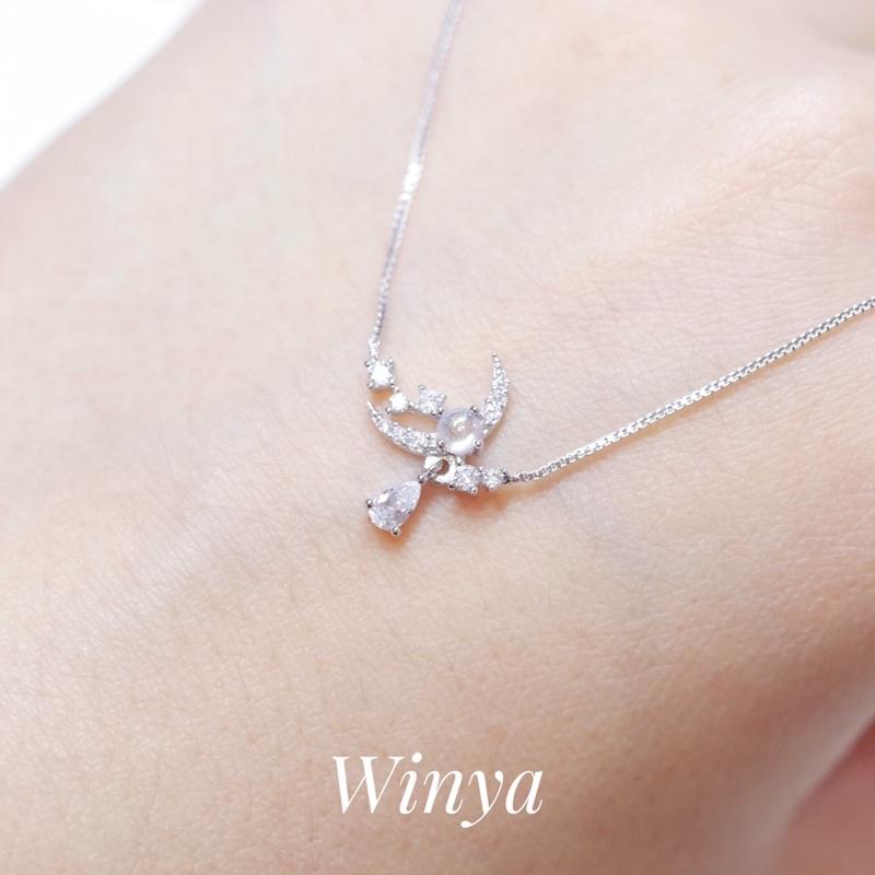 【winya 韓國飾品 現貨 】正韓 夢幻月光蛇骨項鍊 限量現貨-細節圖2