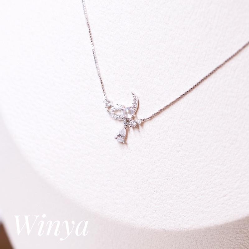 【winya 韓國飾品 現貨 】正韓 夢幻月光蛇骨項鍊 限量現貨-細節圖3