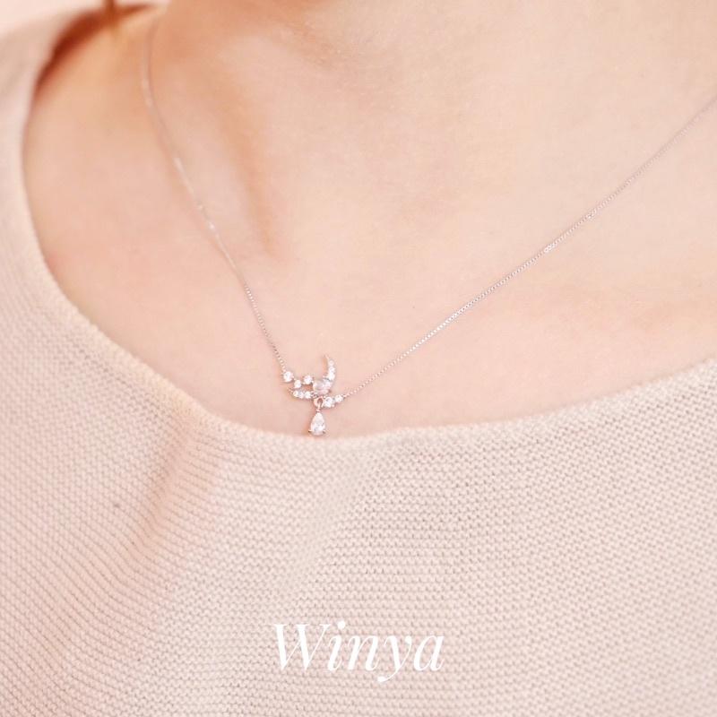 【winya 韓國飾品 現貨 】正韓 夢幻月光蛇骨項鍊 限量現貨-細節圖4