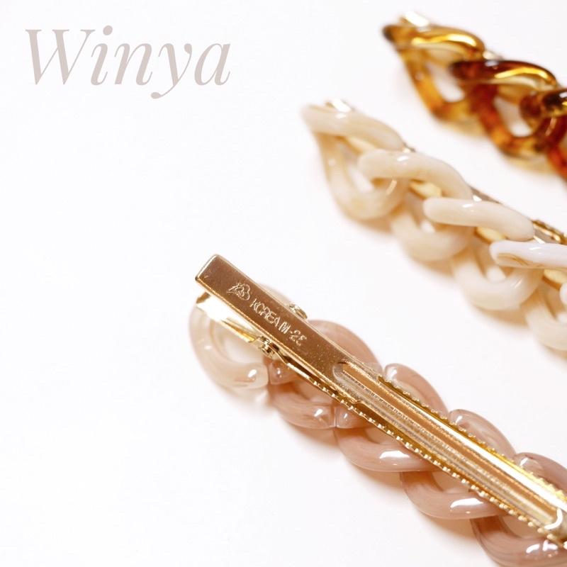 【winya 韓國飾品 現貨 】正韓 個性 鏈條 髮夾 限量現貨-細節圖4