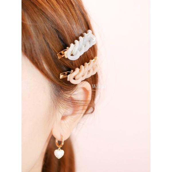 【winya 韓國飾品 現貨 】正韓 個性 鏈條 髮夾 限量現貨-細節圖6