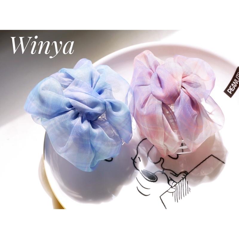 【winya 韓國飾品 現貨 】正韓 粉嫩 大腸圈 髮圈 設計 鯊魚夾 髮夾 現貨供應-細節圖2