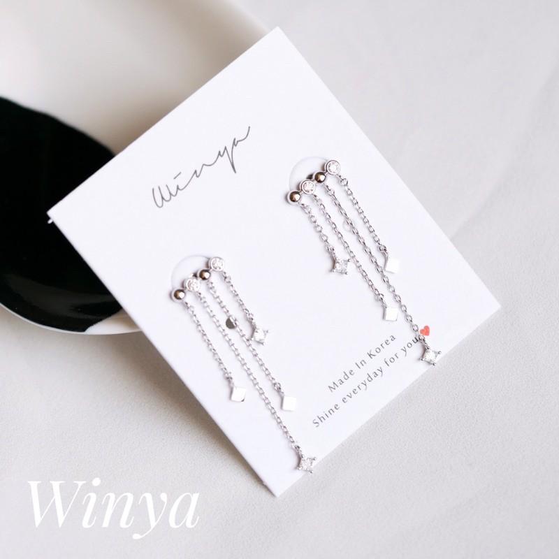 【winya 韓國飾品 現貨 】正韓 耳下星空垂墜式耳環 限量現貨-細節圖4