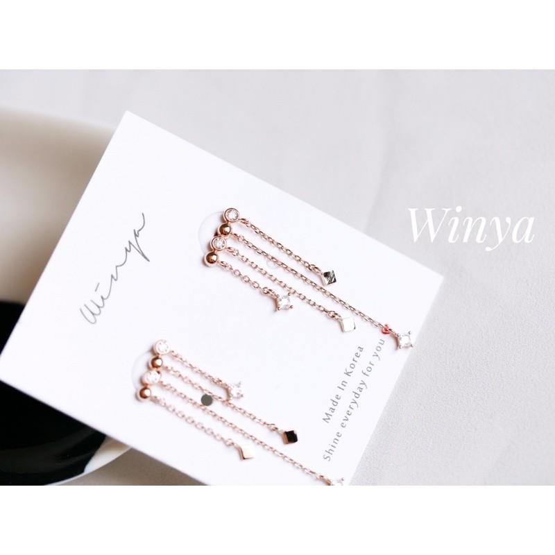 【winya 韓國飾品 現貨 】正韓 耳下星空垂墜式耳環 限量現貨-細節圖5