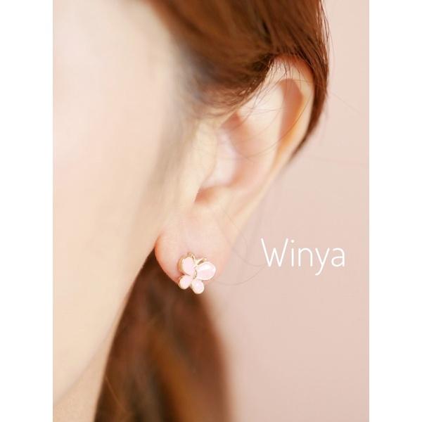 【winya 韓國飾品 現貨 】正韓 可愛 花園 花朵 四件 組 耳環 限量現貨-細節圖4