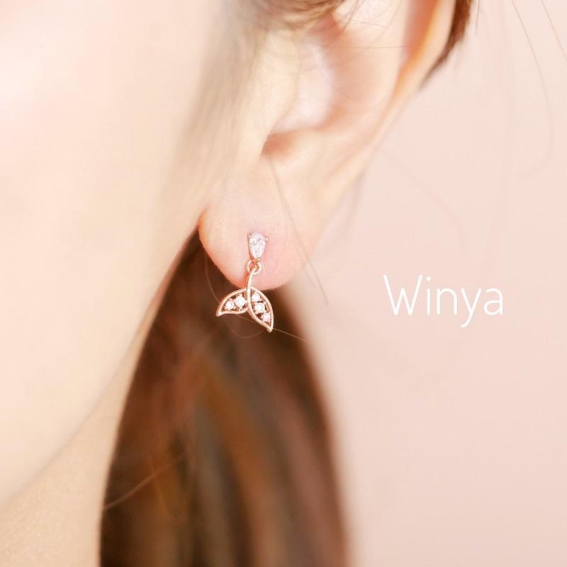 【winya 韓國飾品 現貨 】正韓  美人魚尾巴耳環 限量現貨-細節圖2
