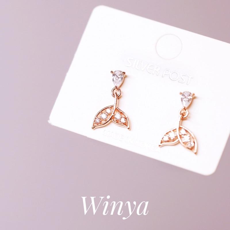 【winya 韓國飾品 現貨 】正韓  美人魚尾巴耳環 限量現貨-細節圖4