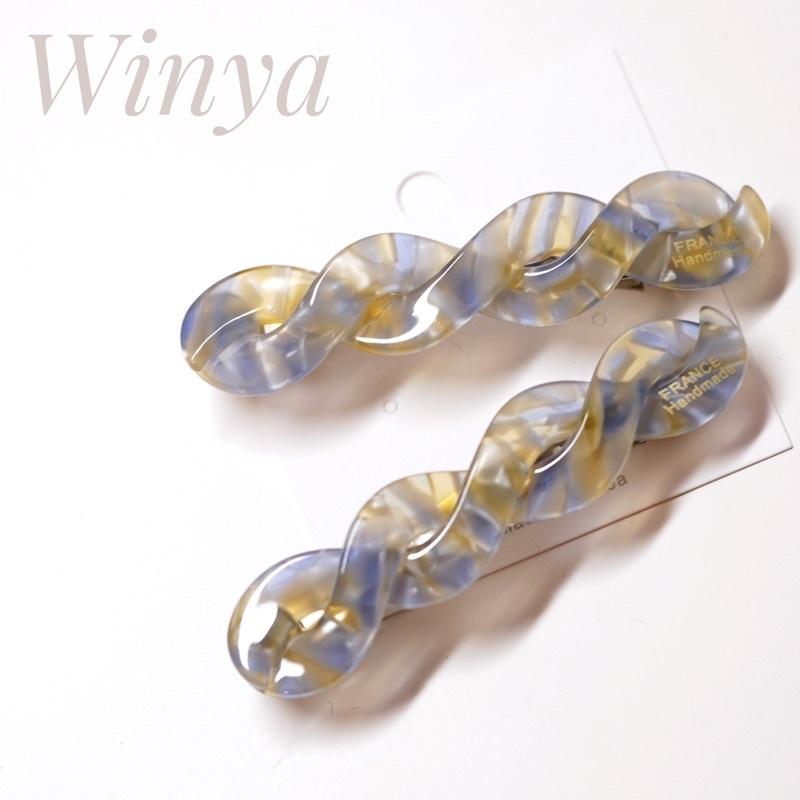 【winya 韓國飾品 現貨 】正韓 幻彩 法國製🇫🇷 手工髮夾 限量現貨-細節圖3