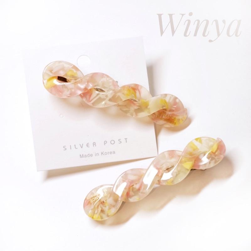 【winya 韓國飾品 現貨 】正韓 幻彩 法國製🇫🇷 手工髮夾 限量現貨-細節圖5