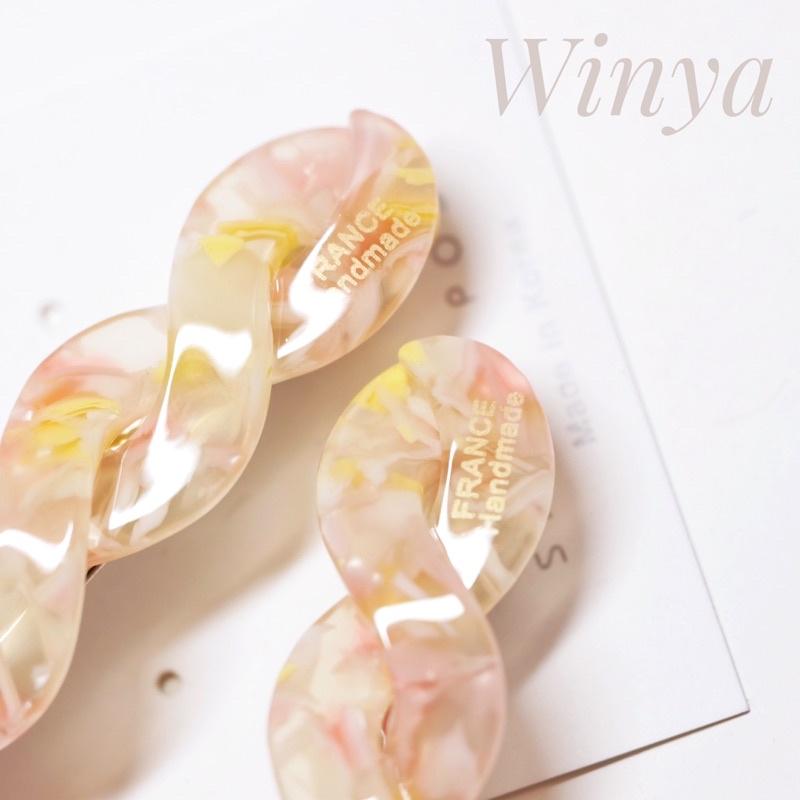 【winya 韓國飾品 現貨 】正韓 幻彩 法國製🇫🇷 手工髮夾 限量現貨-細節圖6