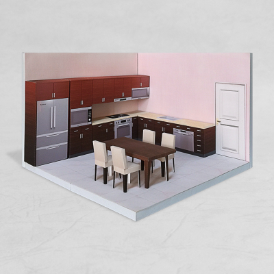 場景袖珍屋 - Kitchen #001 - DIY 紙模型