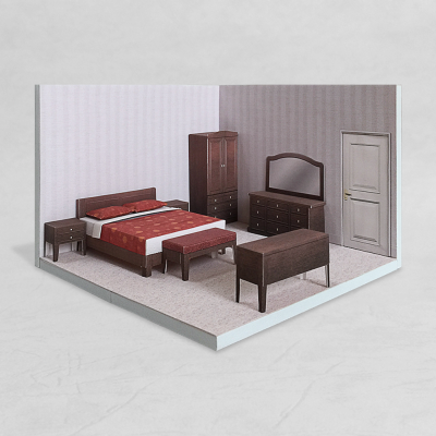 場景袖珍屋 - Bedroom #002 - DIY 紙模型