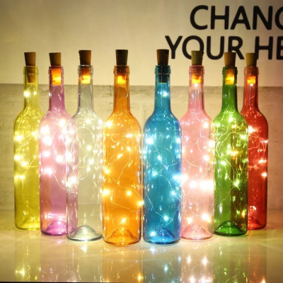 LED 酒瓶塞燈串（送電池）100/200公分 夾子燈 銅線燈串 銅線燈