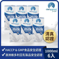 【囍瑞BIOES】倍瑞100%澳洲奶協會全脂牛乳(保久乳)1000ml*6瓶組