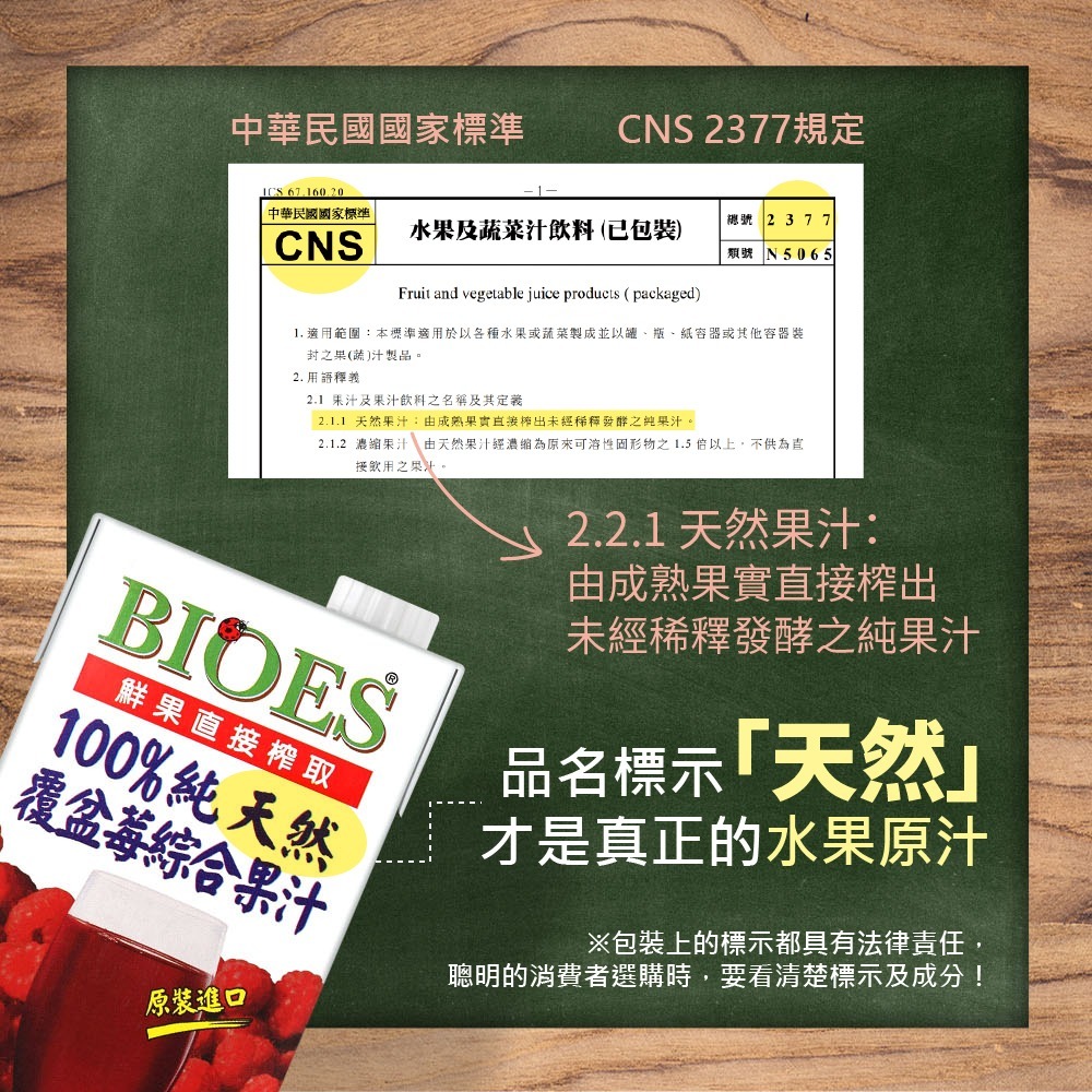 【囍瑞BIOES】100%純天然覆盆莓汁綜合原汁1000ml*6瓶-細節圖3