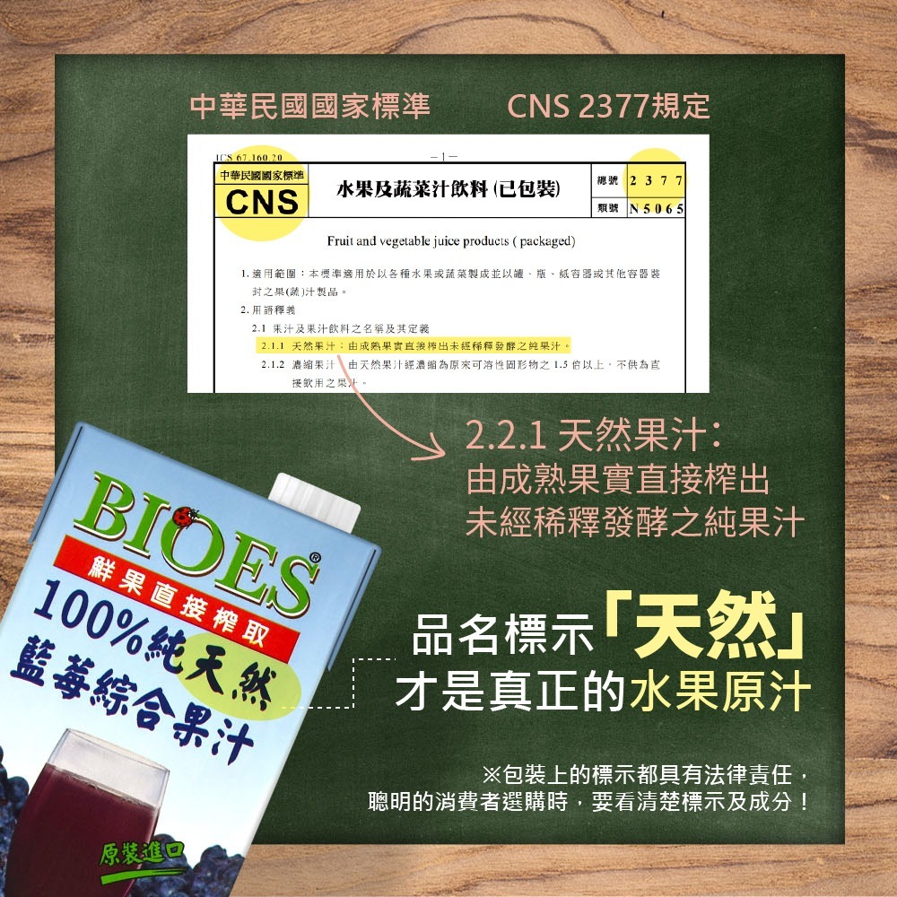 【囍瑞BIOES】100%純天然藍莓汁綜合原汁1000ml*6瓶-細節圖3