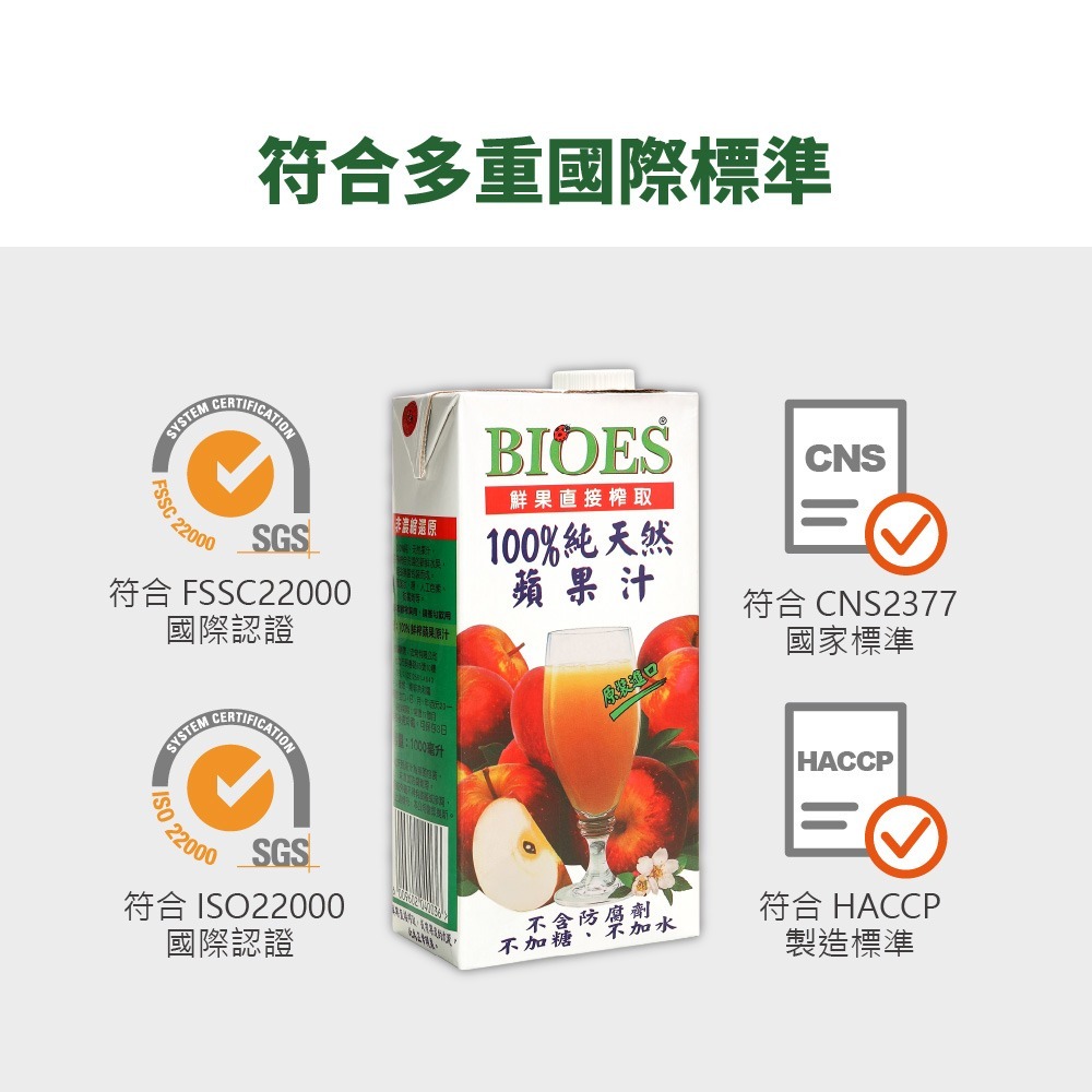 【囍瑞BIOES】100%純天然藍莓汁綜合原汁1000ml*6瓶-細節圖7