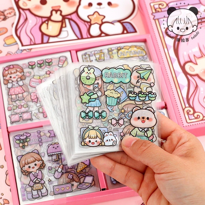 🐻小熊棉花糖🐻『台灣現貨』提拉多多多醬72變防水貼紙禮盒(第二彈) 手帳貼紙 貼紙 送禮 幼兒園禮物 畢業禮物-細節圖7