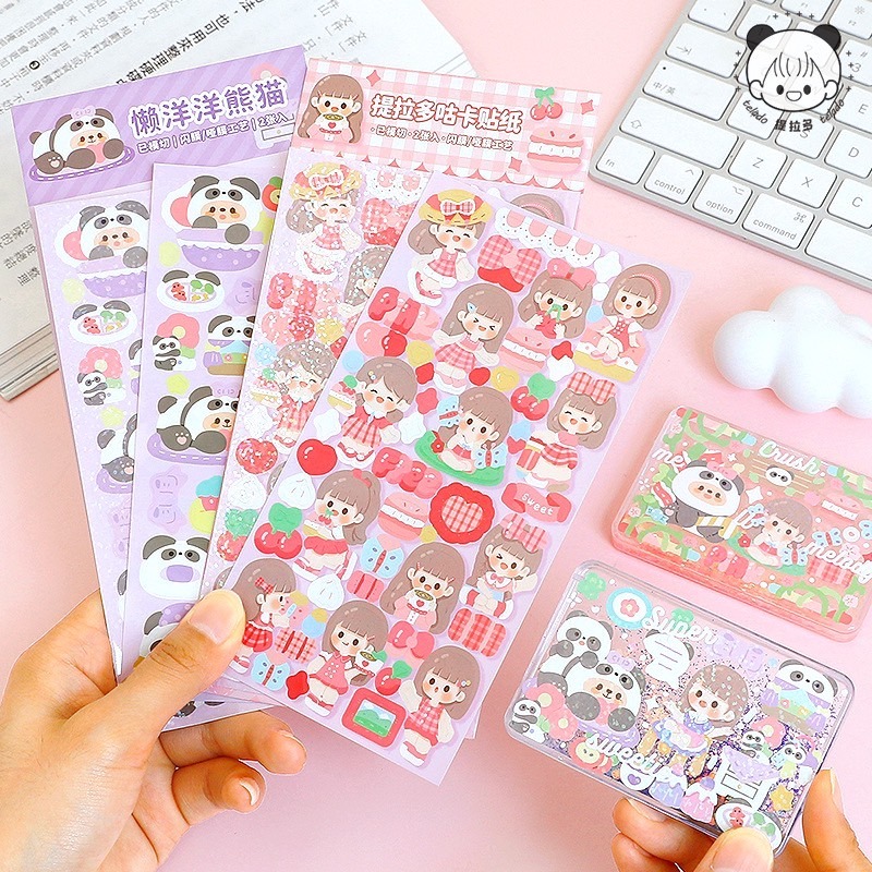 🐻小熊棉花糖🐻『台灣現貨』提拉多咕卡貼紙 閃膜+啞膜 2張入 貼紙 咕卡貼紙-細節圖2