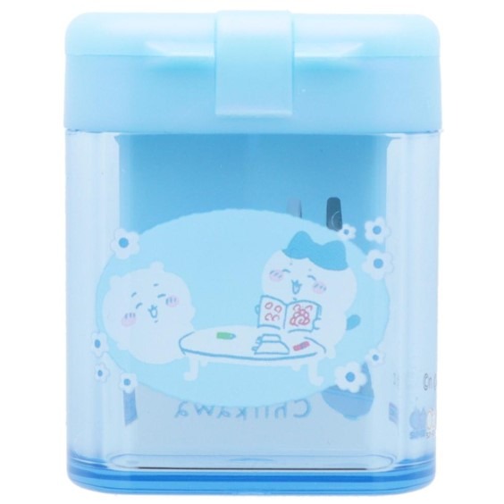 熱銷[現貸3個]日本 sun-star 吉伊卡哇Chikawa 削鉛筆器-藍色 軟硬筆芯兩用削筆器 日本製-細節圖2