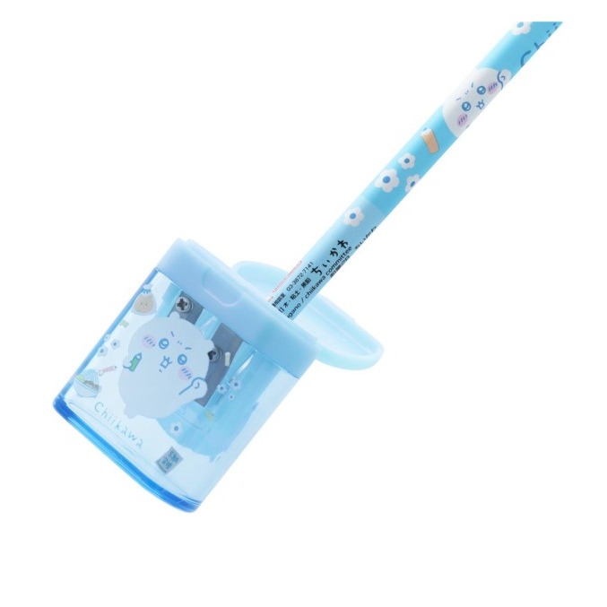 熱銷[現貸3個]日本 sun-star 吉伊卡哇Chikawa 削鉛筆器-藍色 軟硬筆芯兩用削筆器 日本製-細節圖4
