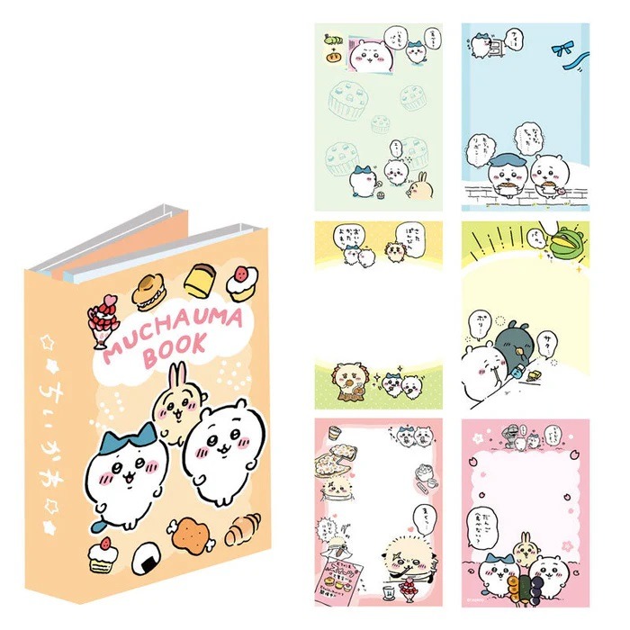 熱銷[現貨2本]日本chiikawa吉伊卡哇 四折六聯彩页便條本手帳便條纸 日本製-細節圖2