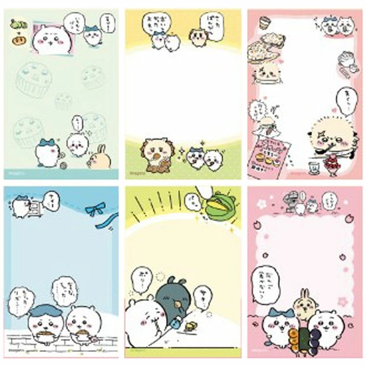 熱銷[現貨2本]日本chiikawa吉伊卡哇 四折六聯彩页便條本手帳便條纸 日本製-細節圖3