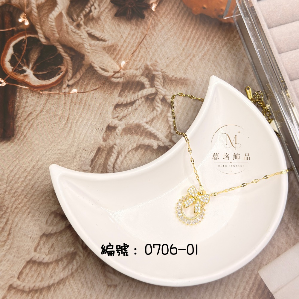 0706-01-韓版蝴蝶結項鍊