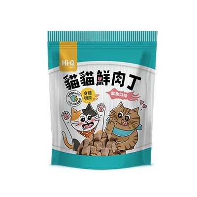 Hi-Q Pets 中華海洋生技 貓貓鮮肉丁 50g 鰹魚口味 魷魚口味-細節圖4