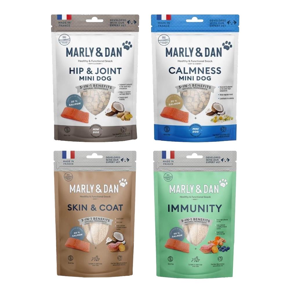 Marly & Dan 瑪麗與丹 法國 犬用 機能零食 50g 鮭魚風味 關節保健 舒緩壓力 狗零嘴 獎勵 瑪莉與丹-細節圖2