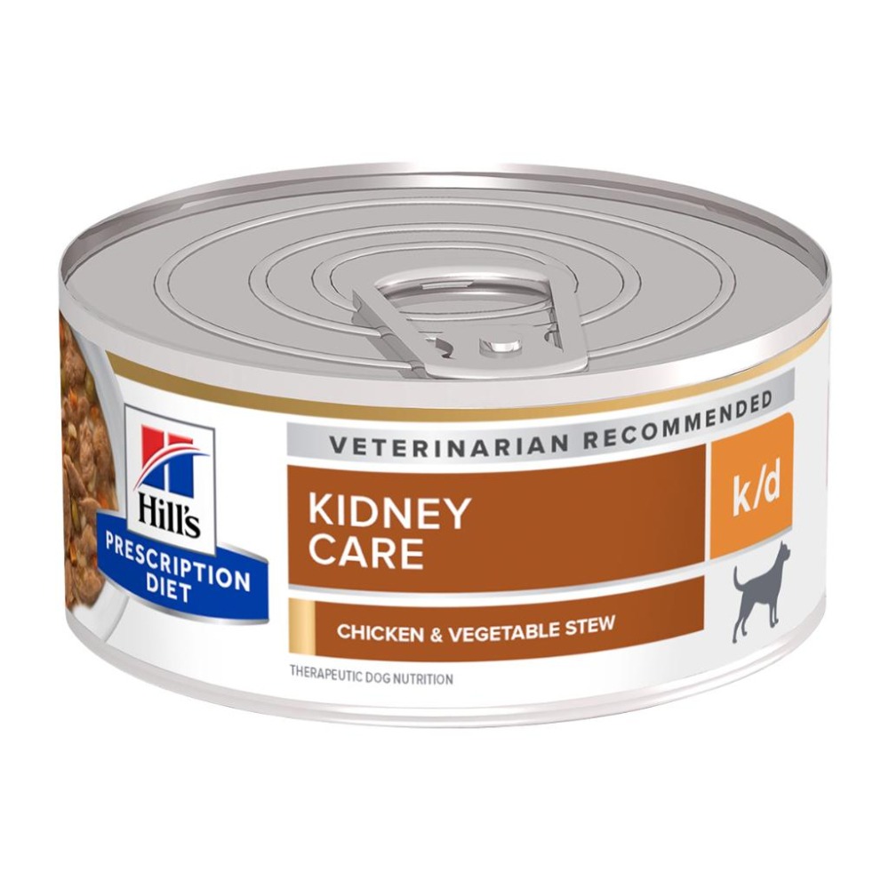 Hills 希爾思 犬用 k/d 腎臟護理 雞肉燉蔬菜罐頭 156g 狗罐 kd 處方罐頭 腎臟-細節圖2