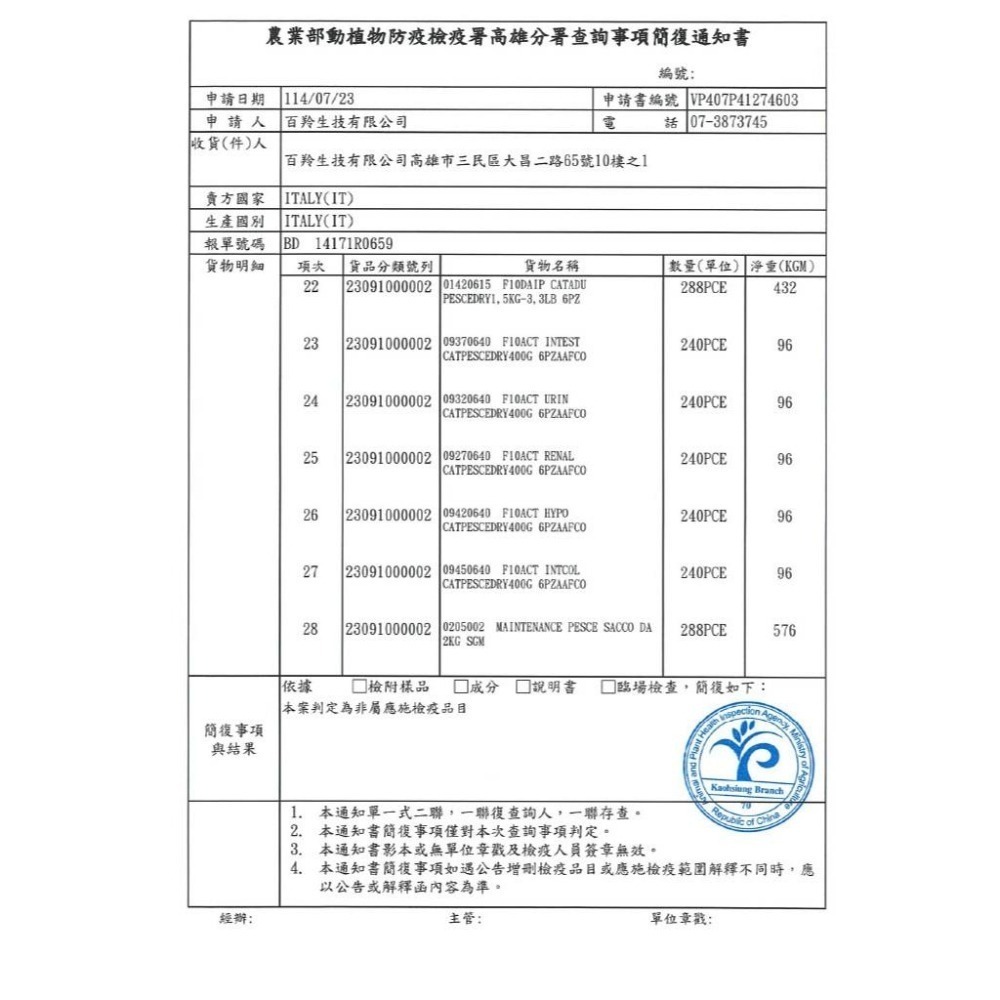 義大利 Forza10 芙爾莎 貓用 處方貓糧系列 1.5kg 貓飼料 (處方貓 低敏 消化 泌尿道 腎臟)-細節圖6