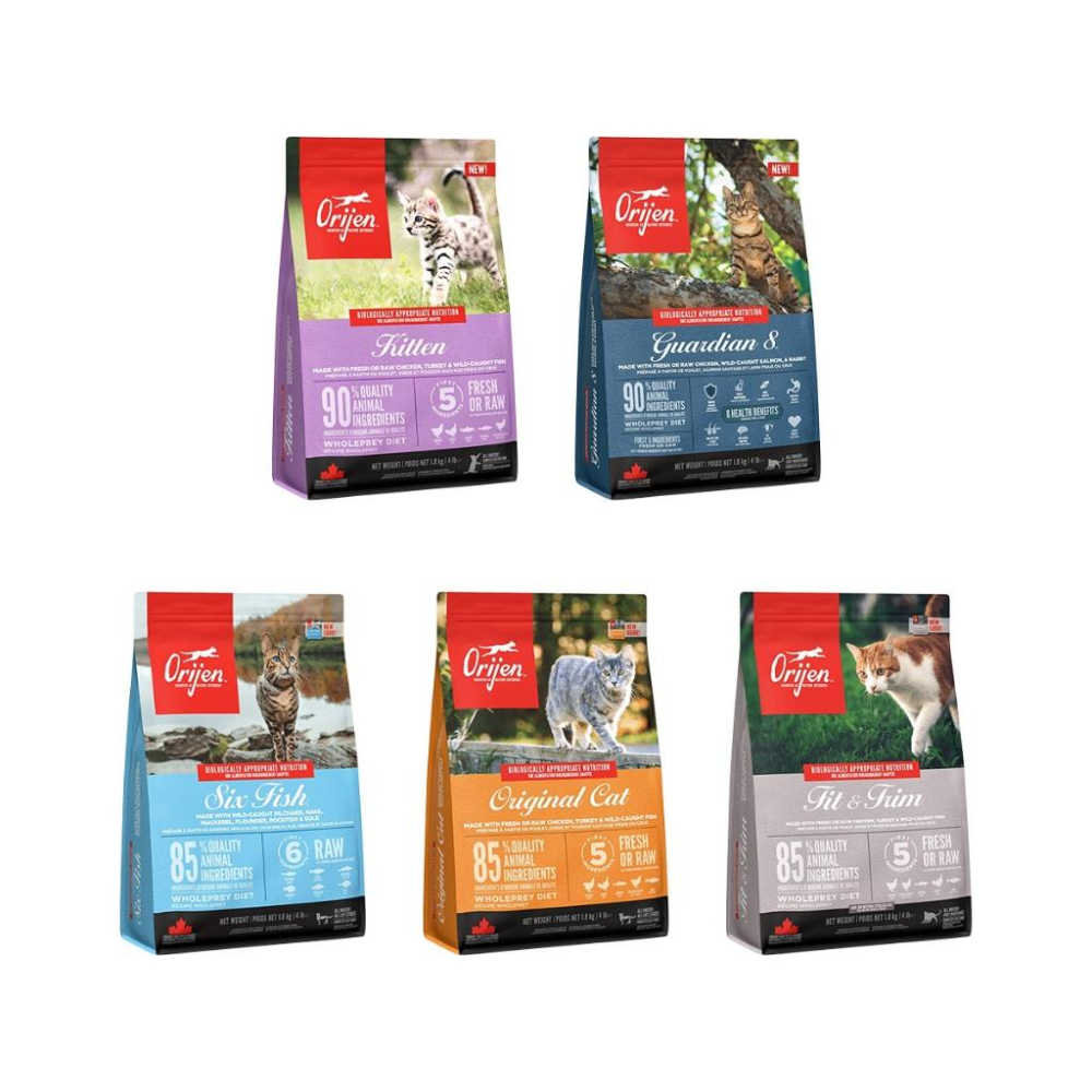 Orijen 歐睿健 貓飼料 幼貓/成貓/老貓/全齡貓//野牧鮮雞/挑嘴 無穀貓糧 1KG/1.8KG/5.4KG-細節圖2