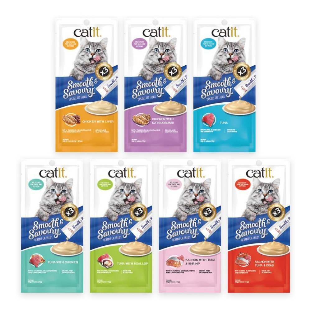 Catit 嘿卡堤 鮮溜肉泥系列 15gx4入 鮪魚 肉泥 鮪魚鮭魚 鮪魚雞肉-細節圖2