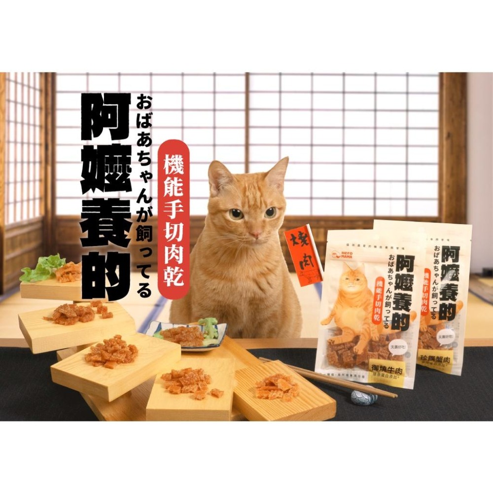 HeroMama 阿嬤養的 機能手切肉乾 貓零食 30g-細節圖4