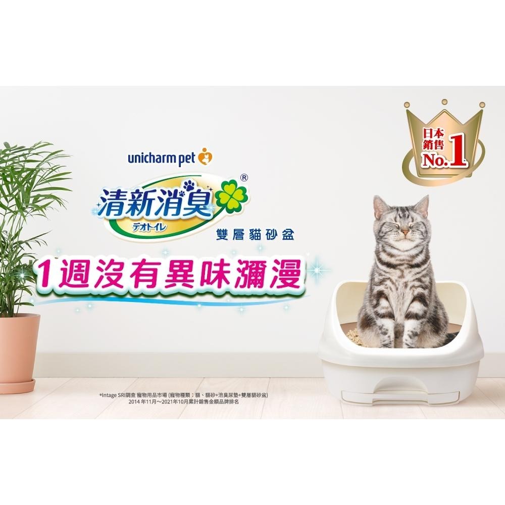 嬌聯 Unicharm 貓用 一週間 消臭抗菌貓尿墊 尿墊 (貓砂盆用 尿布 消臭大師 雙層便盆專用 多貓用 尿片)-細節圖2